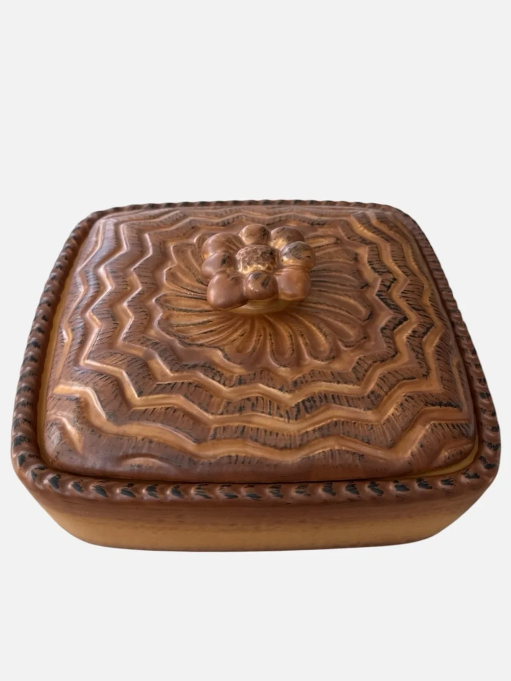 Williams Sonoma Vintage Terrine Covered Baker Stoneware Brown 2012